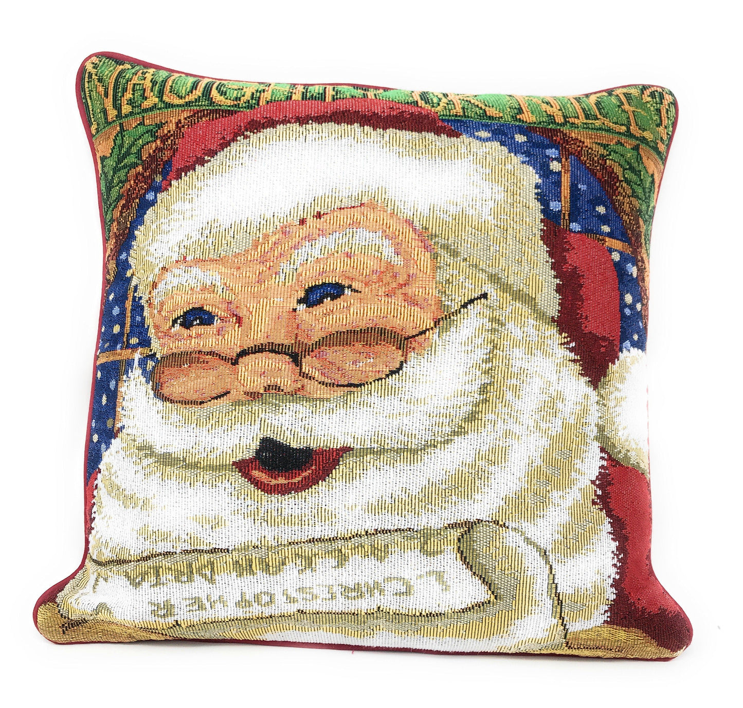 DaDa Bedding Naughty or Nice Santa Claus Christmas Woven Tapestry