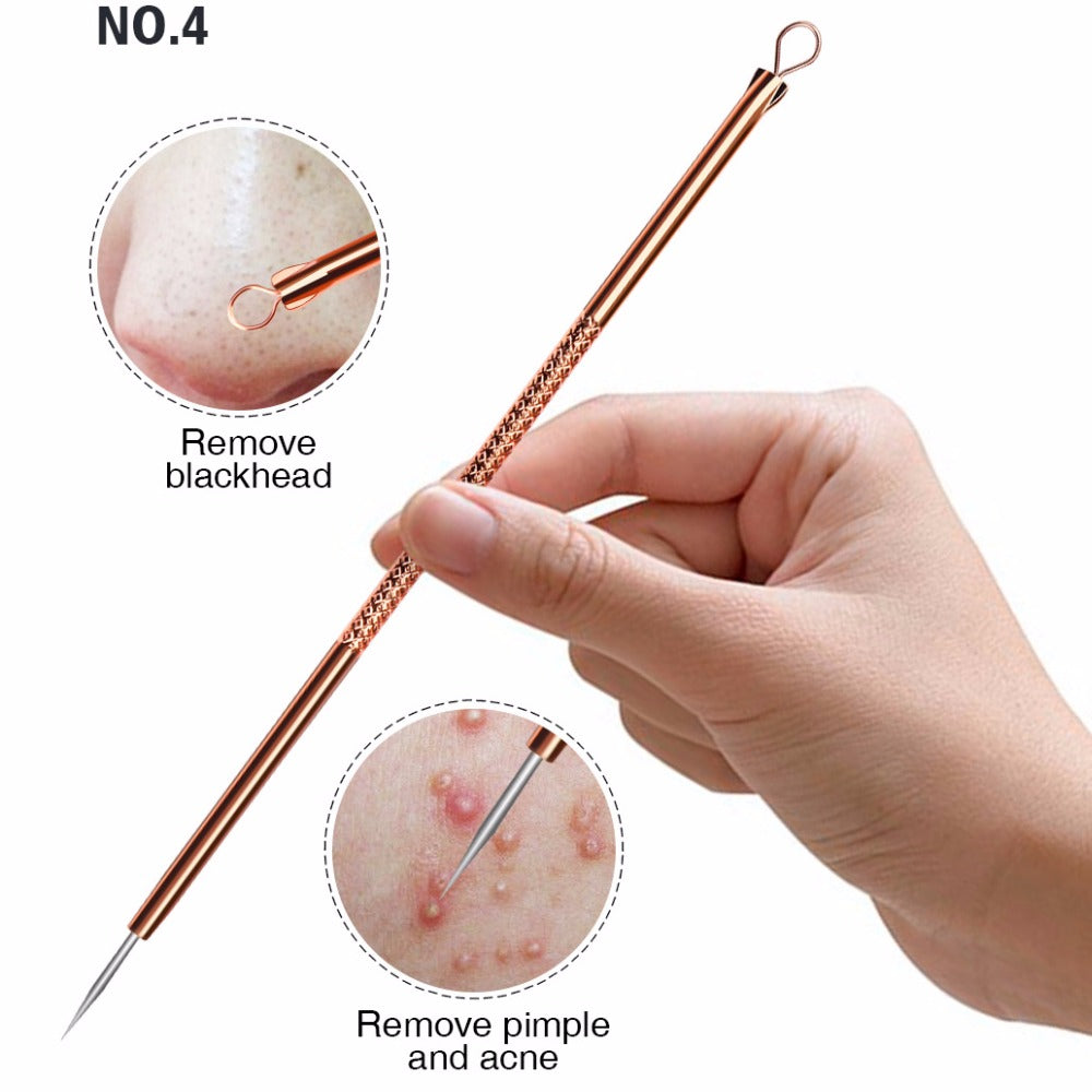 4pcs Anti Bacterial Double ended Acne Needle