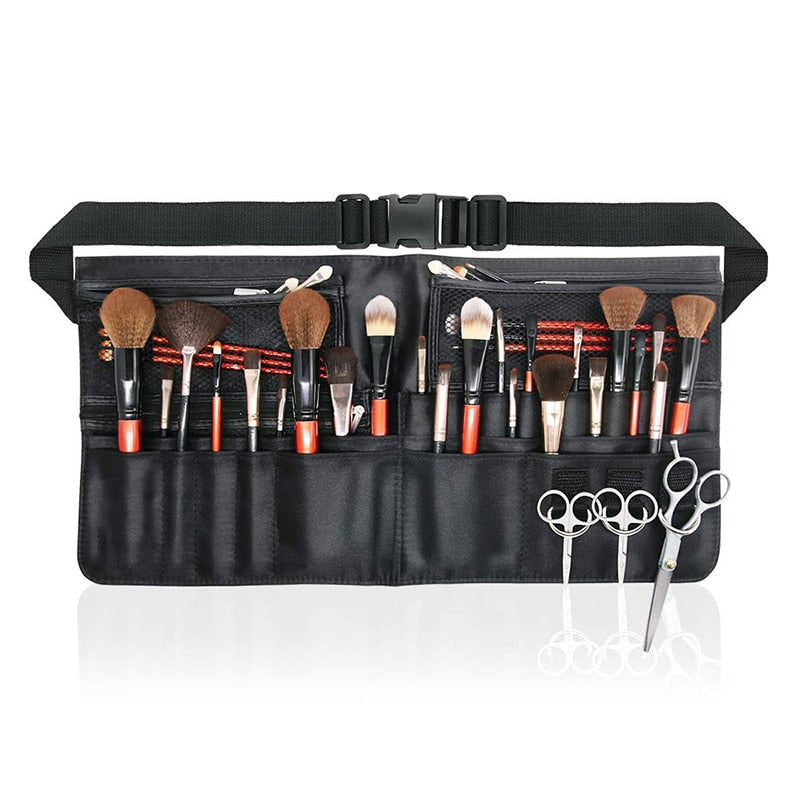 Professional Makeup Bag Waist Bag Women Cosmetic Brush Bag With Belt