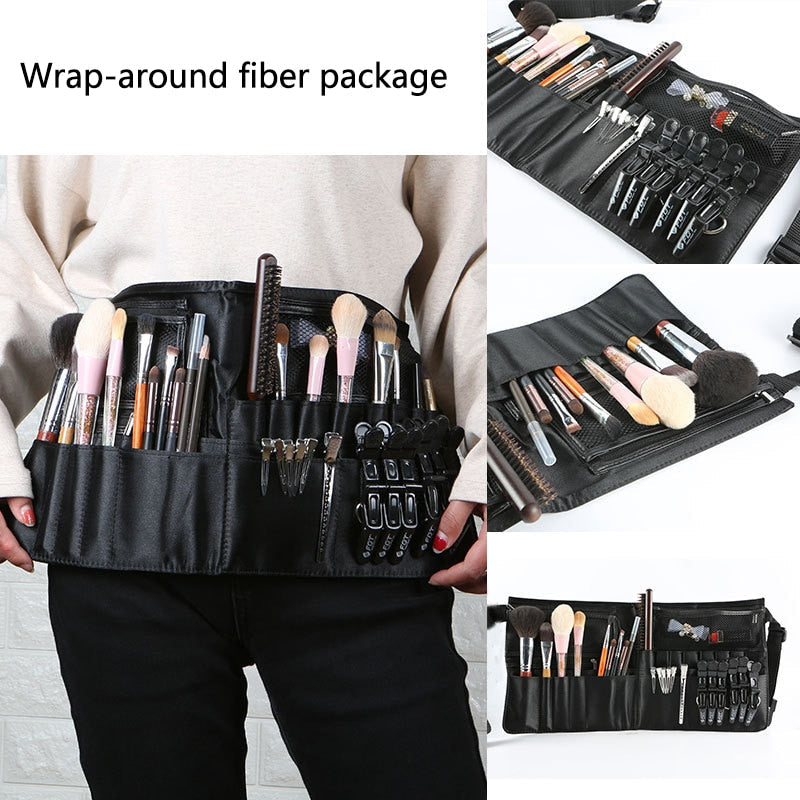 Professional Makeup Bag Waist Bag Women Cosmetic Brush Bag With Belt