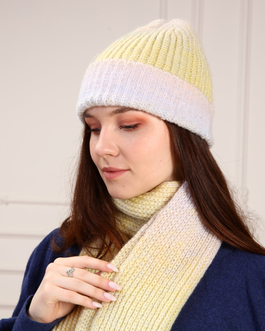 Knitted Beanie and Scarf Set - Women's Cozy Hat Scarf - Trending