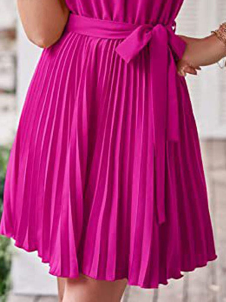 Lace Up A-Line Sexy  Midi Dress